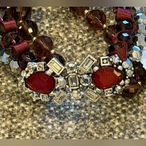 WHBM Elegant Red and Silver Women's Bracelet